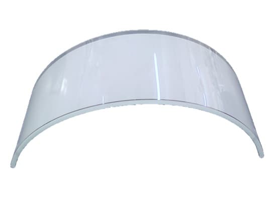 GLOBO CúPULA VIDRO LATERAL DA LUMINáRIA VENTILADOR VALêNCIA - LOREN SID QUARTZO - CALHA FOSCA C/BORDA CRISTAL - *VENDIDO P/UNIDADE - foto 1 de 3