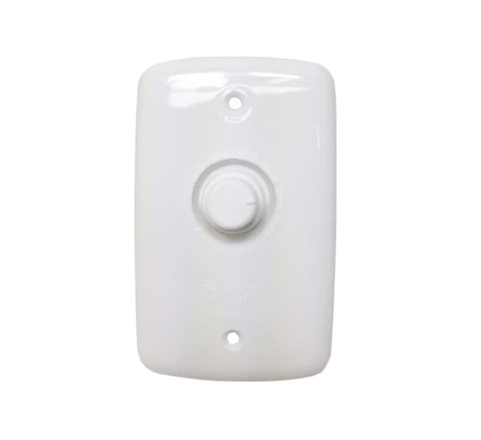 CHAVE P/VENTILADOR DE PAREDE LOREN-SID ATÉ 170W - ESPELHO 4X2 DIMER ROTATIVO BIV C/OFF-CLIQUE LIGA/DESLIGA - foto 1 de 1