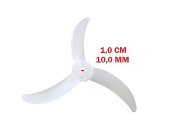 HELICE DE 60CM P/VENTILADOR TRON 60CM 3PAS COR BRANCA MODELO SLIM ATUAL - PONTA REDONDA EIXO 10,0MM C/TRAVA TRASEIRA *FIXADA SOB/PRESSAO