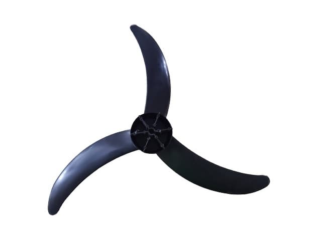 HELICE DE 60CM P/VENTILADOR TRON 60CM 3PAS COR PRETA MODELO SLIM ATUAL - PONTA REDONDA EIXO 10,0MM C/TRAVA TRASEIRA *FIXADA SOB/PRESSAO - foto 1 de 4