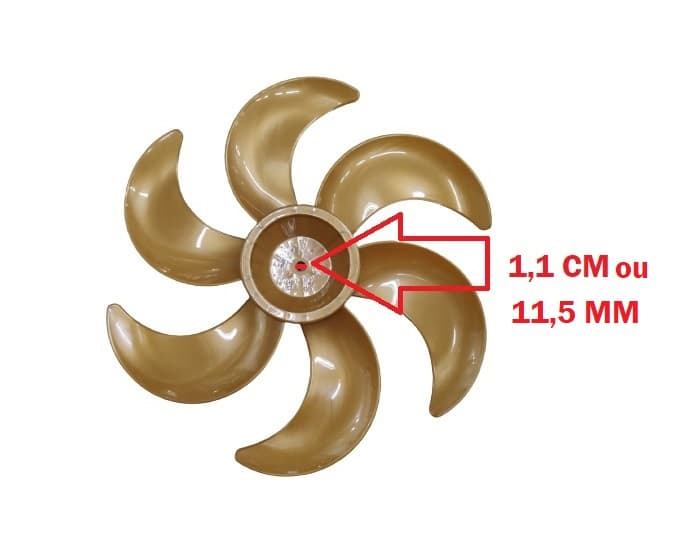 HELICE DE 50CM P/VENTILADOR DÔMINA 6PAS E-11,5MM NEO COR BRONZE - PONTA REDONDA C/TRAVA TRASEIRA - ARGE MAX - DIAM.43,2CM - foto 1 de 3