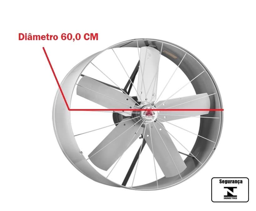 EXAUSTOR DE 60CM VENTI-DELTA COMERCIAL CINZA 110V20,0UF VAZÃO 09000M3/H 1580RPM 1/3CV 76DB 25MMCA - C/CHAVE DE REVERSÃO - foto 1 de 3
