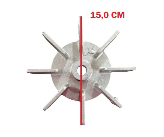 HELICE VENTOINHA 15CM GIRANTE DO MOTOR EXAUSTOR VENTISILVA FALCON E15,0MM BALANCEADO FIXAR C/PARAFUSO ALLEN - FB0038 - foto 1 de 3