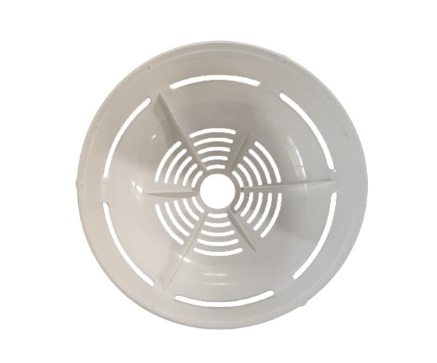 CARENAGEM CAPA SUPERIOR DO MOTOR DO VENTILADOR LATINA COR BRANCA - CARENAGEM VTL PLáSTICA BRANCA COM ALETAS - foto 1 de 2