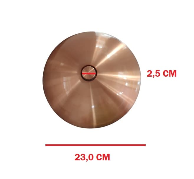 PLAFON DE ACABAMENTO P/VENTILADOR DE TETO COBRE - SEM LUZ - LUMINÁRIA CEGA P/ÁREA GOURMET - VOLARE FLY OFFICE 1148 METAL - foto 1 de 4