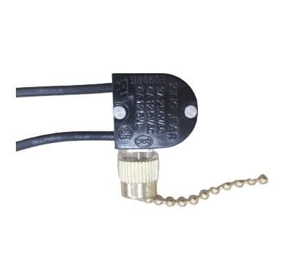 CHAVE CORRENTINHA P/LUMINÁRIA DE VENTILADOR DE TETO TRON PARIS - INTERRUPTOR LIGA/DESLIGA LÂMPADA - VENTILADOR DE TETO IMPORTADO - foto 1 de 3