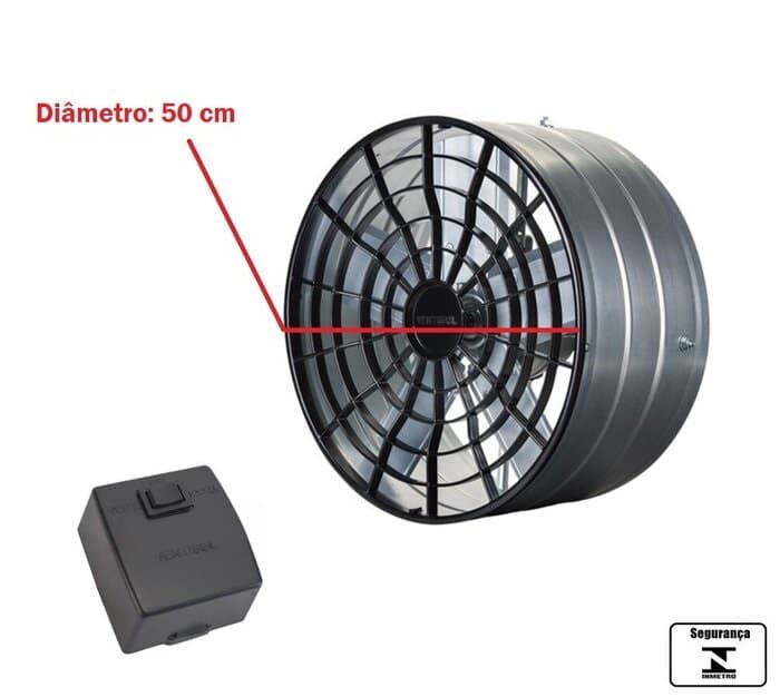 EXAUSTOR DE 50CM VENTISOL 220V150W A/VAZÃO 5000M3/H 1200RPM 1/4CV - VENTILADOR AXIAL 50CM COMERCIAL PAREDE E DUTOS DE VENTILAÇÃO. - foto 1 de 4