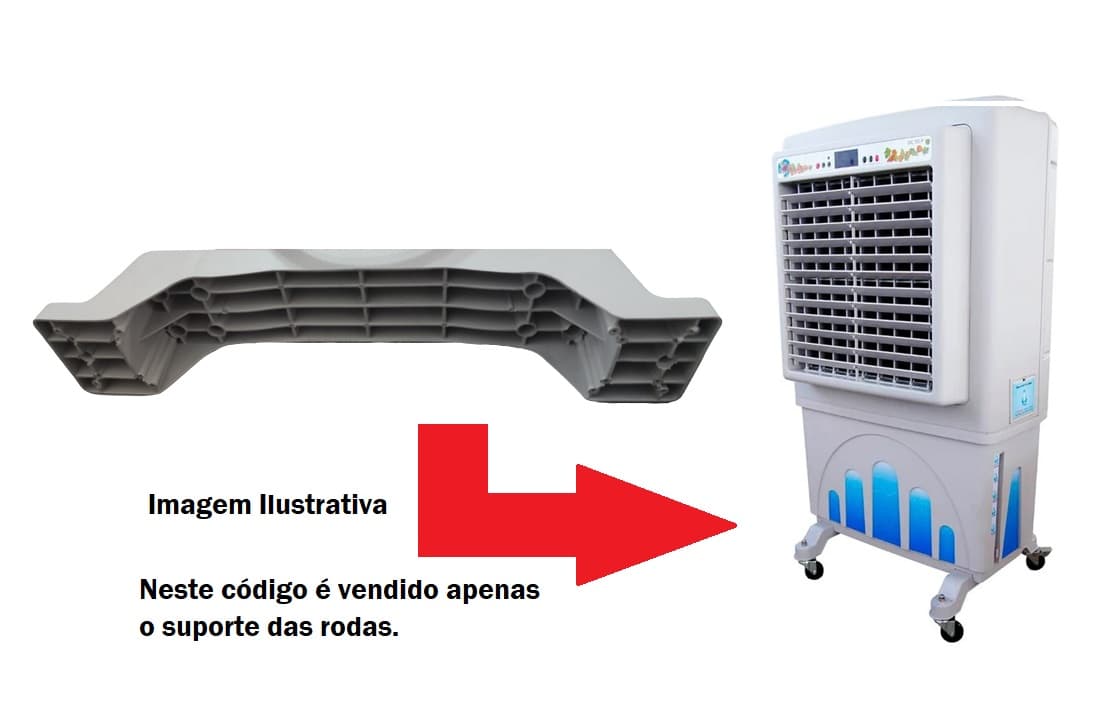 SUPORTE BASE DAS RODAS CLIMATIZADOR MEGA BRISA MC60 MB70 - VENDIDO P/UNIDADE - foto 1 de 3