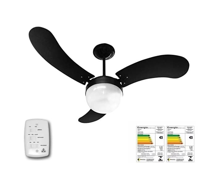 VENTILADOR DE TETO VENTI-DELTA NEW LIGHT MONTANA 110V 130W PRETO 3PAS MDF ARTE PRETAS LUMINARIA P/1-LAMPADA CHAVE 3 VELOCIDADES - foto 1 de 2