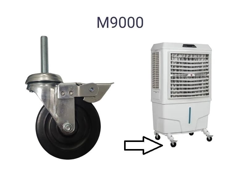 RODA RODÍZIO P/CLIMATIZADOR BEM ESTAR BE9000/ MWM M9000 - 75X21MM - MÓVEL DIANTEIRA C/TRAVA -*VENDIDA P/UNIDADE - foto 1 de 4