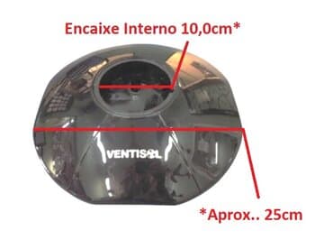 SUPORTE BASE DA COLUNA DO VENTILADOR DE MESA VENTISOL 30/40CM COR PRETA - BASE MESA TURBO 50CM COR PRETA C/IMPRESSãO
