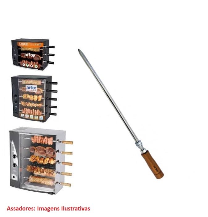 ESPETO P/CHURRASCO - ESPETO SIMPLES P/ASSADOR ARKE AGR - ARKE VITTA PREMIUM ARKE VITTA SMART ARKE VULCANO - ESPETO SIMPLES VITTA - foto 1 de 3