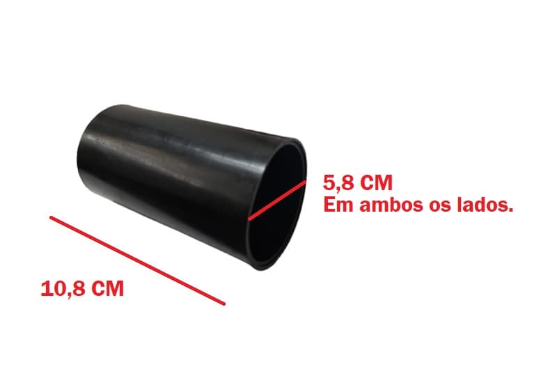 CARENA ACABAMENTO DA HASTE TUBO PLÁSTICO COR PRETA - P/VENTILADOR DE TETO VENTI-DELTA - KIT C/2PEÇAS QUE SE ENCAIXAM - foto 1 de 4