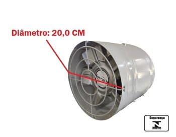 EXAUSTOR DE 20CM VENT AIR BIV BAIXA ROTAÇÃO-1750RPM ALTA VAZAO-00660M3/H - P/CHURRASQUEIRAS COIFAS CABINE DE PINTURA - LINHA PESADA