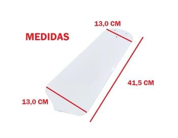 PÁ HÉLICE P/VENTILADOR DE TETO LOREN SID LUMI M1 M2 - MDF RETA BRANCA - *VENDA P/UNIDADE - ESP.3,0MM L13,0XC41,0CM P/GARRA MAIOR C/3 FUROS