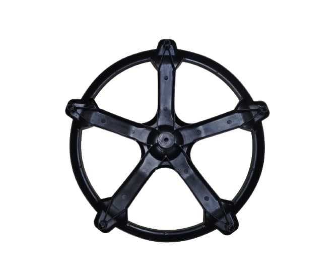 SUPORTE BASE REDONDA P/COLUNA VENTILADOR LOREN SID 30/40CM - PLASTICA COR PRETA - ENCAIXE P/COLUNAS DE 35MM E3,5CM - foto 1 de 3