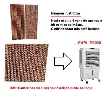 COLMEIA P/CLIMATIZADOR - E10,0X L63,0 X A/C067,0CM 1-TRAS + 2 LAT 06,0X L55,0 X A/C23,0CM - KIT MWM M9000 - PAINEL EVAPORATIVO 06763-10