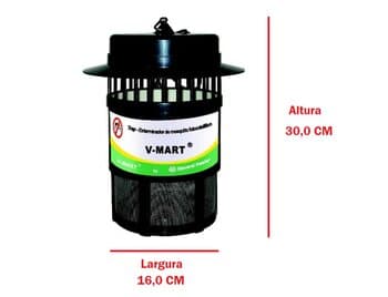 ARMADILHA LUMINOSA MATA MOSQUITO ECOLÓGICA 110V-26W V-MART TRAP MATA INSETOS - LÂMP.00WATTS - PERNILONGO DENGUE E ZIKA