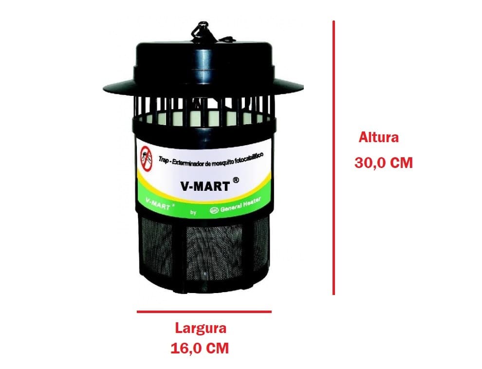 ARMADILHA LUMINOSA ECOLóGICA V-MART 220V-26W MATA INSETOS MOSQUITO TRAP - LâMPADA 00WATTS - PERNILONGO DENGUE E ZIKA -*ÚLTIMA PEçA - ZERAR ESTOQUE* - foto 1 de 6