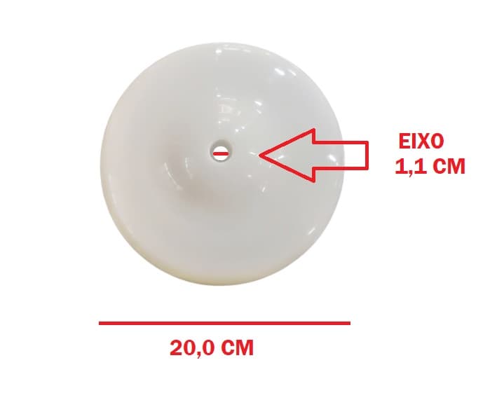TAMPA DO MOTOR VENTILADOR TRON BUZIOS MAX COR BRANCA - PLAFON DE ACABAMENTO 20CM PARA VENTILADOR SEM LUMINáRIA - ÀREA GOURMET - foto 1 de 3