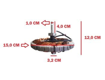 ESTATOR BOBINADO MOTOR VENTILADOR TETO LOREN SID 220V04,0UF MOTOR M1 ANEL MAIOR C/2-ROLAMENTOS 6201ZZ - EIXO VAZADO COM ROSCA P/LUMINáRIA