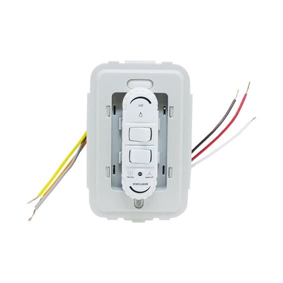 CHAVE PARA VENTILADOR DE TETO LATINA - ORIGINAL BIVOLTS LIGA/DESLIGA CONTROLA E REVERTE + 1TECLA DE LUZ C/DIMER P/CONTROLE DE INTENSIDADE** - foto 1 de 4