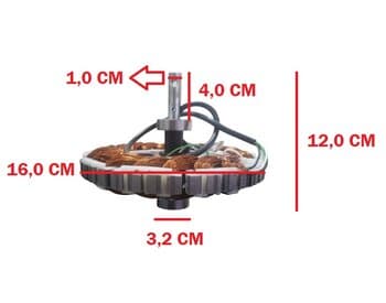 ESTATOR BOBINADO MOTOR VENTILADOR TETO LOREN SID 110V10,0UF MOTOR M1 ANEL MAIOR C/2-ROLAMENTOS 6201ZZ - EIXO VAZADO COM ROSCA P/LUMINÁRIA