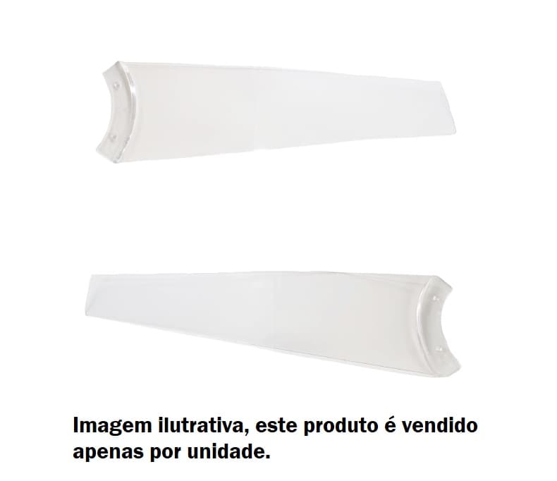 PÁ HÉLICE P/VENTILADOR DE TETO ALISEU JET COR CRISTAL TRANSPARENTE - PÁ PLÁSTICA ALISEU JET - *VENDIDA P/UNIDADE - foto 1 de 4