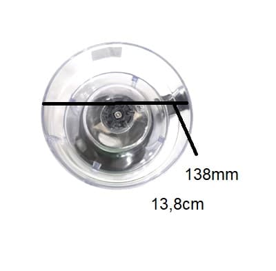 COPO P/LIQUIDIFICADOR MONDIAL CRISTAL - L1000W L-1000W L1000 L-1000 L1200 L-1200 - foto 1 de 2