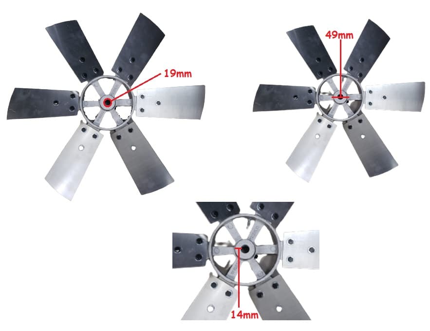 HÉLICE P/EXAUSTOR VENTISILVA 60CM E60T4 E60T6 FC FV 60CM - 6PÁS C/CUBO ALUMÍNIO FUNDIDO - ENCAIXE E-19,0MM C/PARAFUSO LATERAL - foto 1 de 3