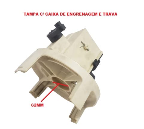 TAMPA CAMPANA DO MOTOR VENTILADOR VENTISOL 50/60CM TRASEIRA DIAM.12,0CM - C/CAIXA DE ENGRENAGEM MOD.G2 C/ENCAIXE-12,0MM P/ROL-6202 - foto 1 de 1