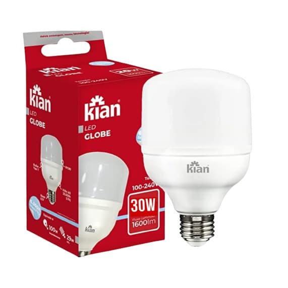 LâMPADA LED BULBO LED30W 6500K KIAN BIVOLTS - (150W/41W LUZ BRANCA FRIA 2400 LUMENS - foto 1 de 2