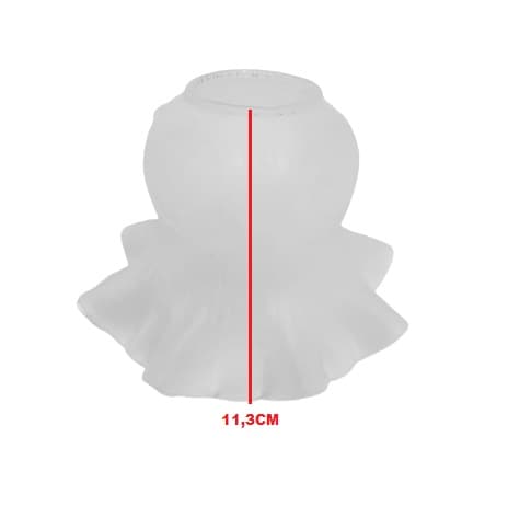 GLOBO CUPULA TULIPA DE VIDRO P/VENTILADOR DE TETO - TULIPA DE VIDRO MODELO FLOR CARACOL VIDRO FOSCO - SEM COLARINHO - *VENDIDA P/UNIDADE - foto 1 de 3