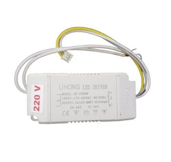 DRIVER P/LUMINÁRIA ALISEU INSPIRE RETRÁTIL 220V MODEL: LH-2X36W AC:INPUT: 170-250VAC 50/60HZ/ OUTPUT: 2X(15-36W) DC240MA * APENAS RECEPTOR* + PODE USA