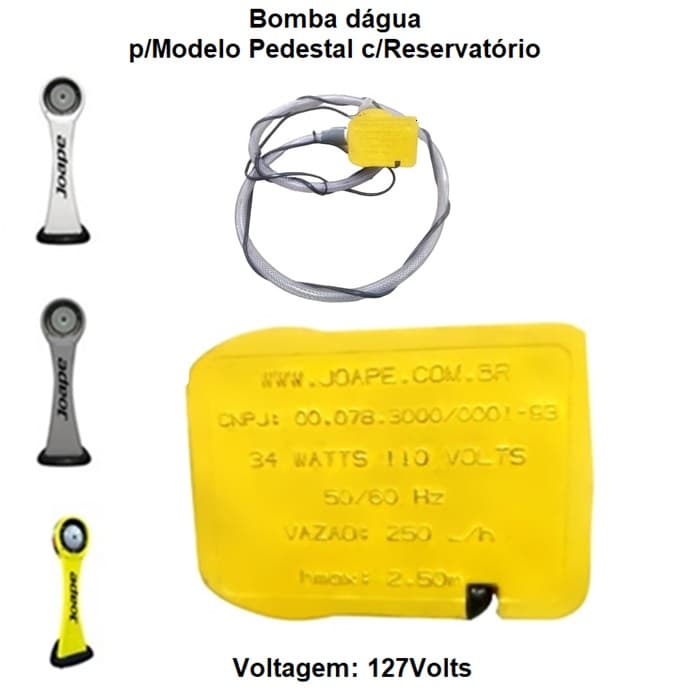Bomba de Agua 0250LH 110V34W Hmax.2,50MT P/Climatizador Joape Pedestal - Cassino 737 Copacabana 660 Fortaleza 777 Guaruja 770 Jurere 767 *sem Mangueir - foto 1 de 3
