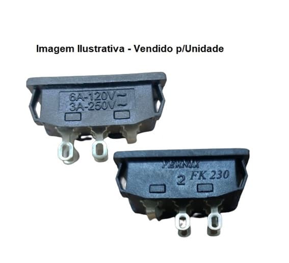 CHAVE SELETORA DE VOLTAGEM/TENSÃO 110/220V 4POLOS 6A-110V / 3A-220V - P/VENTILADOR DE PAREDE VENTI-DELTA BIV - CHAVINHA HH201 *VALOR UNITÁRIO* - foto 1 de 4