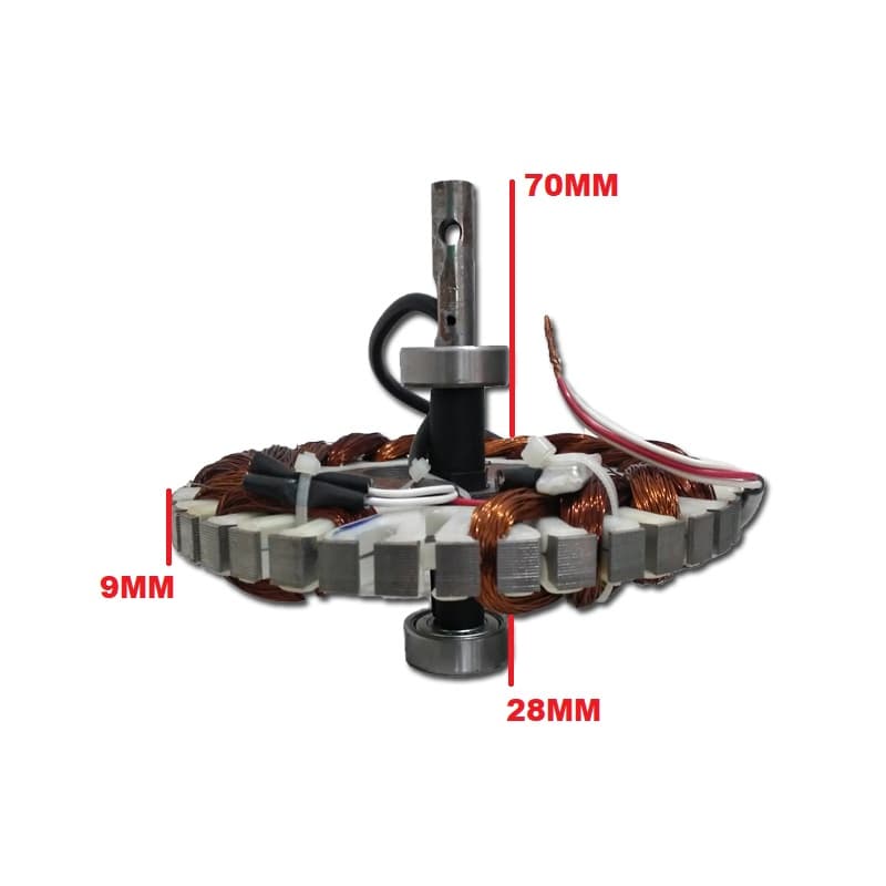 ESTATOR BOBINADO MOTOR VENTILADOR TETO ARGE 110V USE C/CAPACITOR DE 08,5UF - ESTATOR BOBINADO C/2-ROLAMENTOS