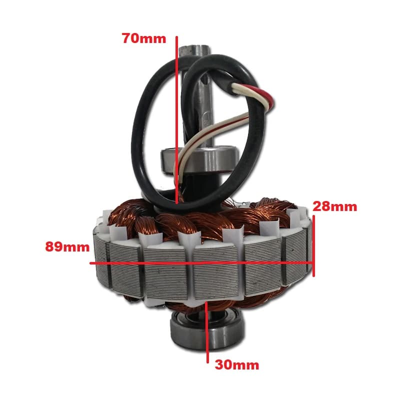 ESTATOR BOBINADO MOTOR VENTILADOR TETO ARGE ECONOMIC 110VOLTS - USE C/CAPACITOR DE 06,5UF - ESTATOR BOBINADO C/2-ROLAMENTOS
