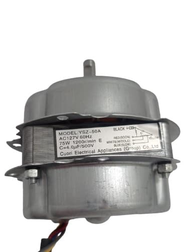 MOTOR P/CLIMATIZADOR VENTISOL 110V04,0UF YSZ-50A - CLM10LT 65-75W 1200RPM - LADO/HEL G/H E08MM PML - C/CAP-04,0UF - foto 1 de 2