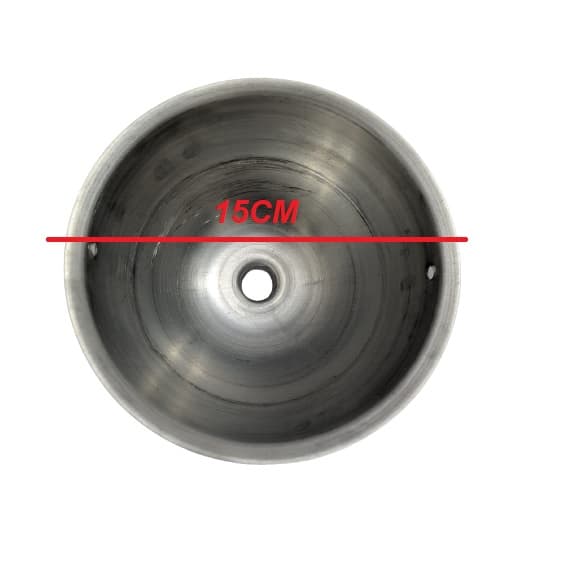 CANOPLA PLÁSTICA SUPERIOR P/VENTILADOR DE TETO VENTISOL FHARO - METAL ALUMÍNIO COR PRATA - DIÂMETRO 14,1CM - ENCAIXE EM HASTE 1,8CM - foto 1 de 2