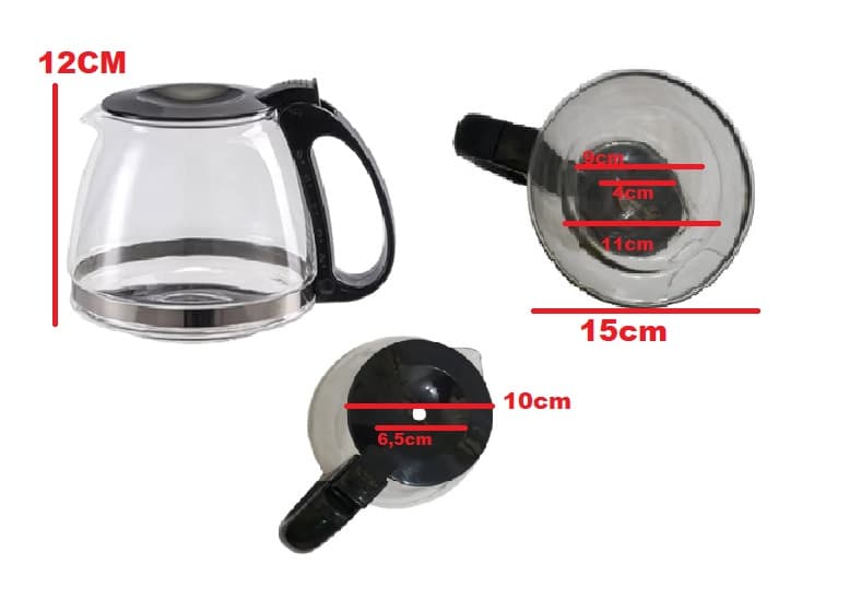 JARRA DE VIDRO P/CAFETEIRA ELÉTRICA AGRATTO CEV30-01 / CEV30-02 30-XÍCARAS - JARRA DA CAFETEIRA VETRO CAFFE 30X CEV30 - 30X - foto 1 de 4