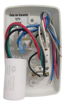 CHAVE P/VENTILADOR DE TETO R3LUZ 3VEL C/CAP.10,0UF 3,0+7,0MF C/REVERSÃO + 3-TECLAS LUZ - P/RIOPRELUSTRES LOREN SID VENTI-DELTA ARGE CICLONE, ETC..
