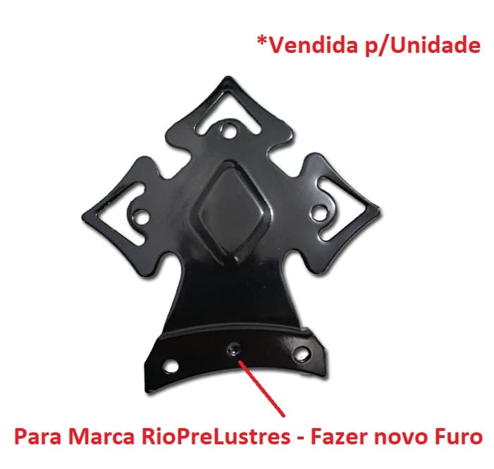 GARRA P/VENTILADOR VENTI-DELTA MOTOR PLUS ANTIGO COR PRETA - GARRA GRANDE 3TRIANGULOS - SUPORTE DAS PAS RIOPRELUSTRES - *VENDIDA P/UNIDADE - foto 1 de 2