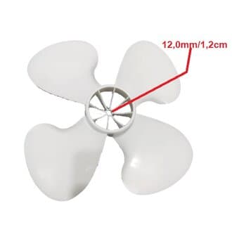 HELICE DE 50CM P/VENTILADOR DÔMINA 4PAS E-12,0MM NEO COR BRANCA - PONTA REDONDA C/TRAVA TRASEIRA