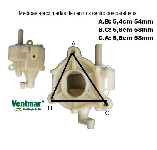 CAIXA DE ENGRENAGEM VENTILADOR VENTISOL MONTA FACIL 50CM 6P PREMIUM - CAIXA MONTADA - SEM ROSCA SEM FIM/ SEM PINO PUXADOR - foto 1 de 4
