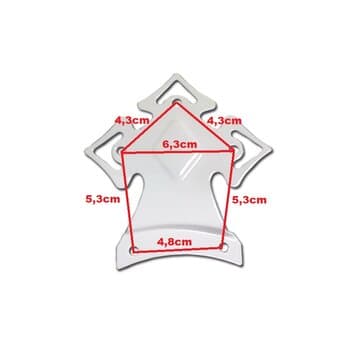 GARRA P/VENTILADOR VENTI-DELTA MOTOR MAIOR - COR BRANCA 3-TRIANGULO GDE -*VENDIDA P/UNIDADE - F/MT-6,0CM F/PA-0,0CM - TORNADO / RIOPRELUSTRES