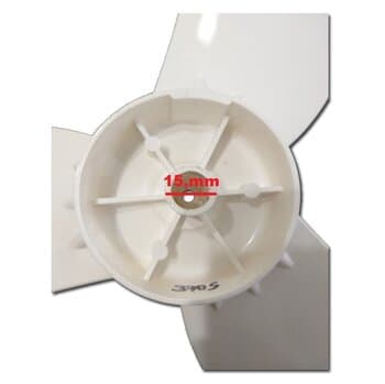 HELICE DE 50CM P/VENTILADOR VENTISILVA VENTI50 50CM 3PAS BRANCA ENCAIXE 15,0MM MEIA LUA S/TRAVA TRASEIRA - FIXAR C/PORCA RE 07,0MM NA PONTA DO EIXO