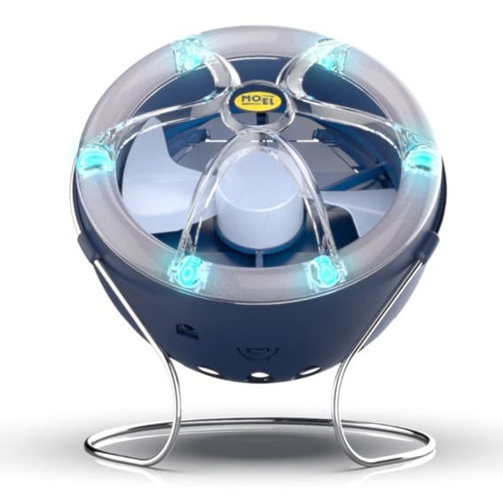 ARMADILHA LUMINOSA MATA MOSCAS PROFISSIONAL MOONLED BIVOLTS 09W - 6-LÂMPADA LEDS DE ALTA POTËNCIA - MATA INSETOS POR SUCÇÃO