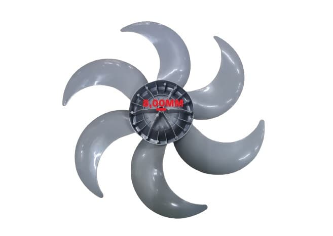 HELICE DE 40CM P/VENTILADOR MALLORY 40CM 6PAS CINZA - MOD.ECO TS TURBO SILENCE - EIXO 08,0MM PONTA REDONDA C/TRAVA TRASEIRA - foto 1 de 3