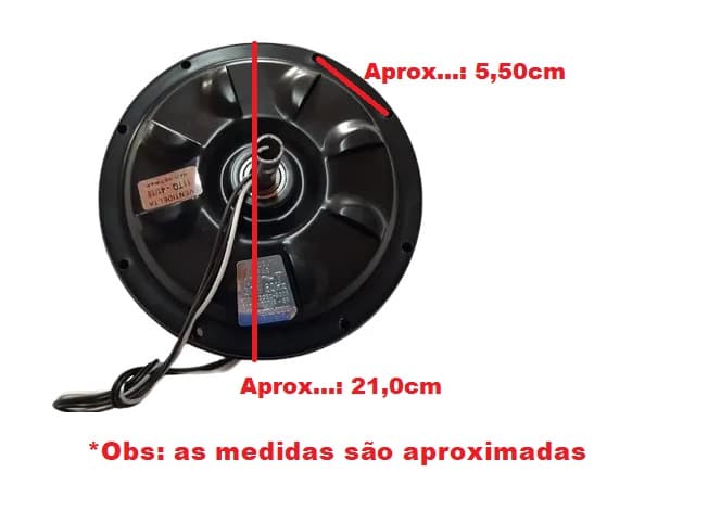 MOTOR P/VENTILADOR DE TETO VENTI-DELTA 110V COR PRETA - P/2 OU 4PAS LUXO EIXO-12,0MM - C/ROSCA P/LUMINARIA - *USAR C/CAP.10,0UF (2 OU 3 FIOS) - foto 1 de 2